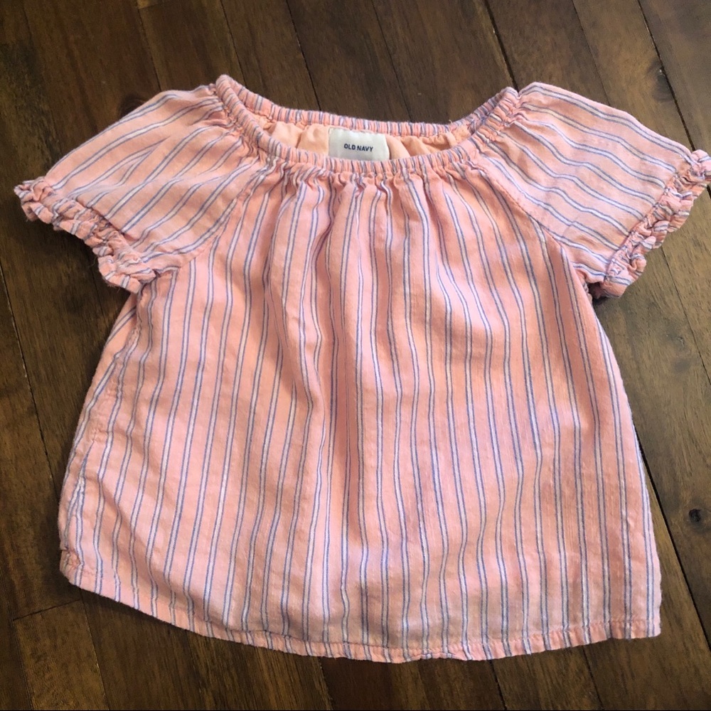 Pink striped top